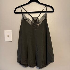 NWT VICI Lovestitch Green Lace Cami Top